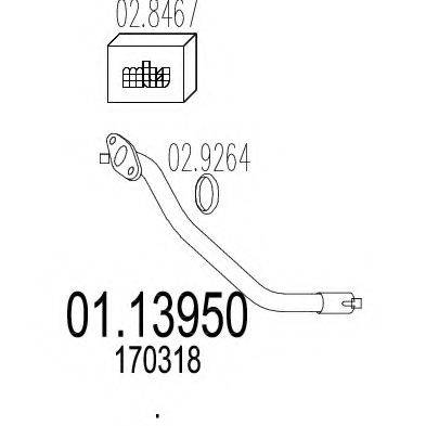 MTS 0113950 Труба вихлопного газу