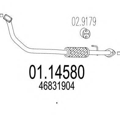 MTS 0114580 Труба вихлопного газу