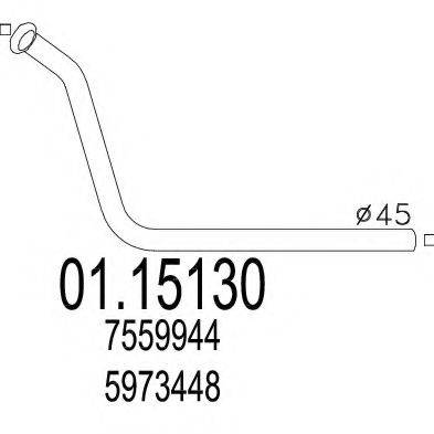MTS 0115130 Труба вихлопного газу
