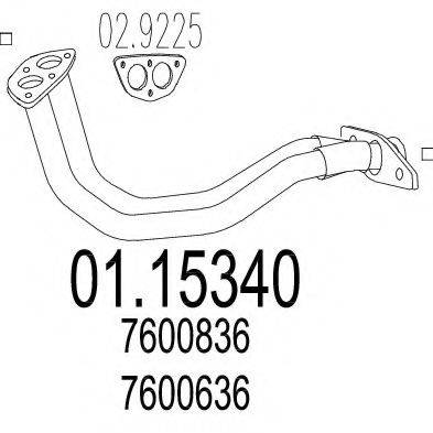MTS 0115340 Труба вихлопного газу