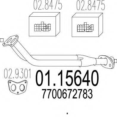 MTS 0115640 Труба вихлопного газу