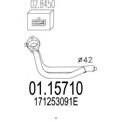MTS 0115710 Труба вихлопного газу