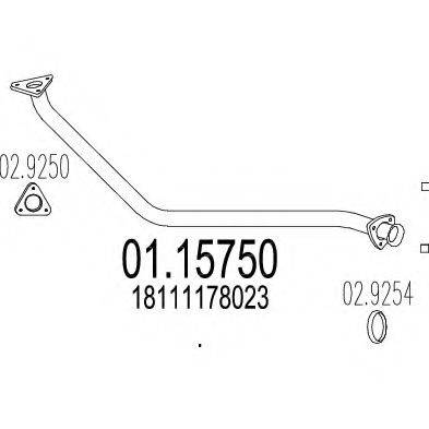 MTS 0115750 Труба вихлопного газу