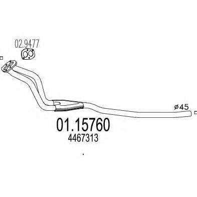 MTS 0115760 Труба вихлопного газу