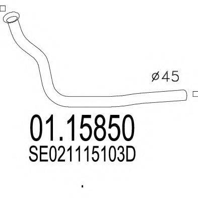 MTS 0115850 Труба вихлопного газу
