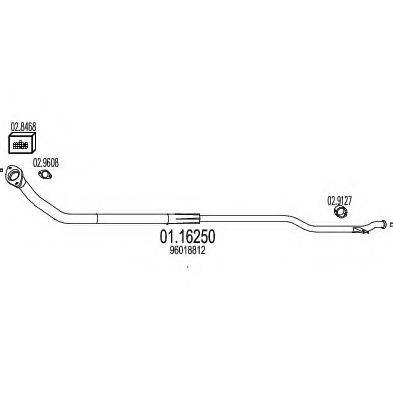 MTS 0116250 Труба вихлопного газу