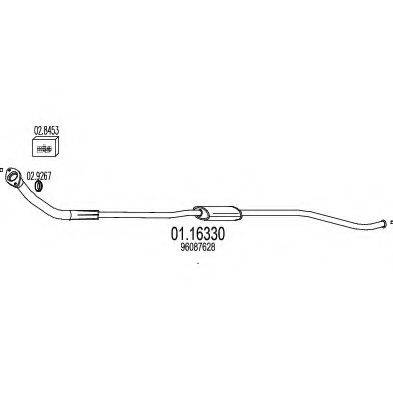 MTS 0116330 Труба вихлопного газу