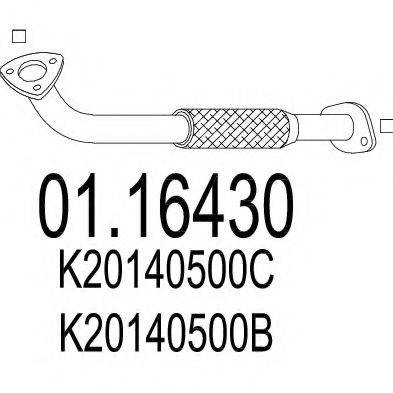 MTS 0116430 Труба вихлопного газу