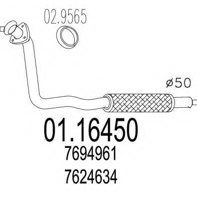 MTS 0116450 Труба вихлопного газу