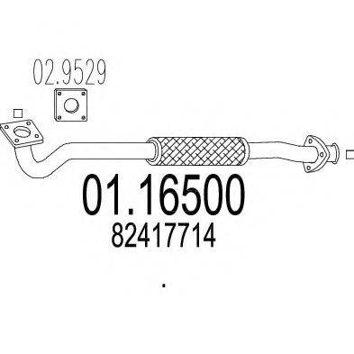 MTS 0116500 Труба вихлопного газу
