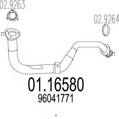 MTS 0116580 Труба вихлопного газу