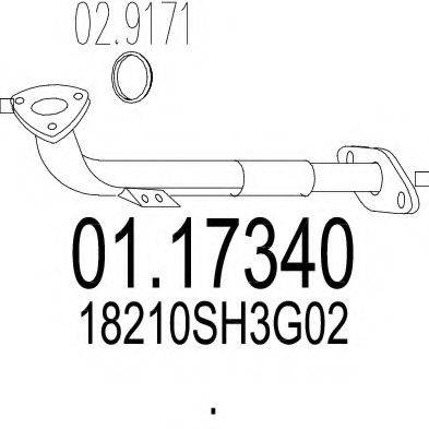 MTS 0117340 Труба вихлопного газу