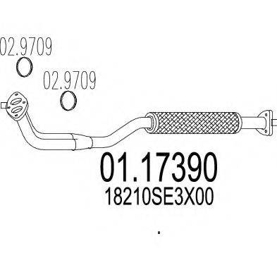 MTS 0117390 Труба вихлопного газу