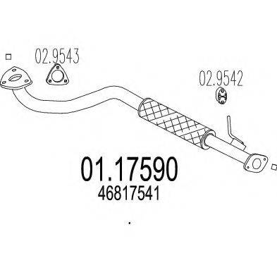 MTS 0117590 Труба вихлопного газу