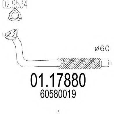 MTS 0117880 Труба вихлопного газу