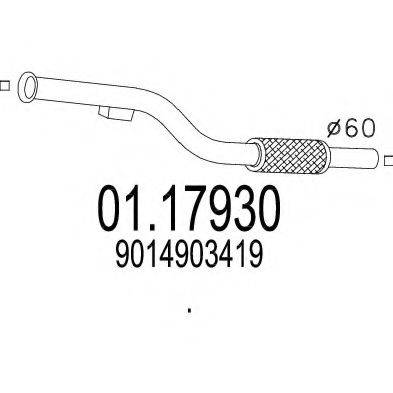 MTS 0117930 Труба вихлопного газу