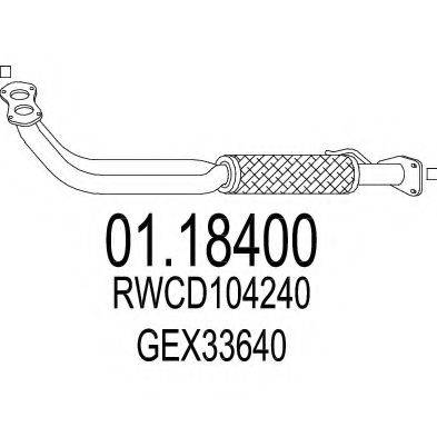 MTS 0118400 Труба вихлопного газу