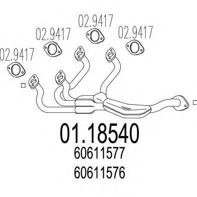 MTS 0118540 Труба вихлопного газу