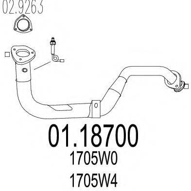 MTS 0118700 Труба вихлопного газу