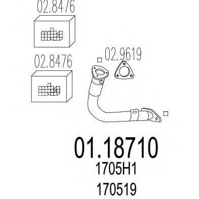 MTS 0118710 Труба вихлопного газу