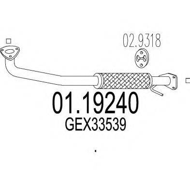 MTS 0119240 Труба вихлопного газу