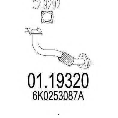 MTS 0119320 Труба вихлопного газу