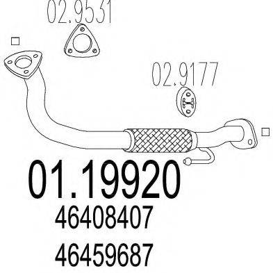 MTS 0119920 Труба вихлопного газу