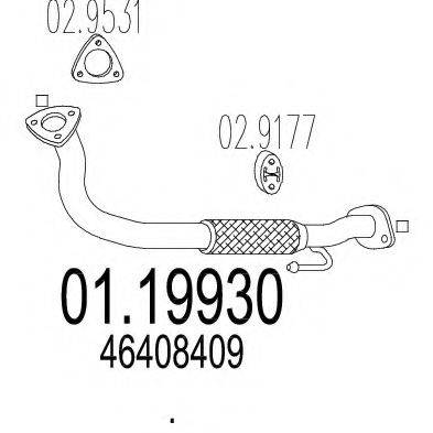 MTS 0119930 Труба вихлопного газу
