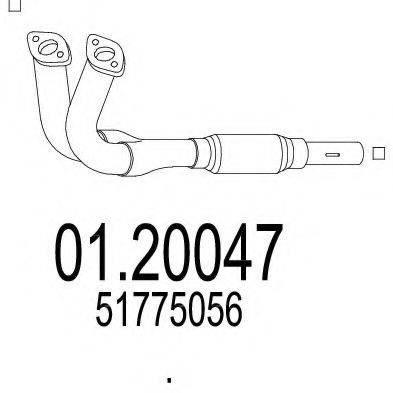 MTS 0120047 Труба вихлопного газу