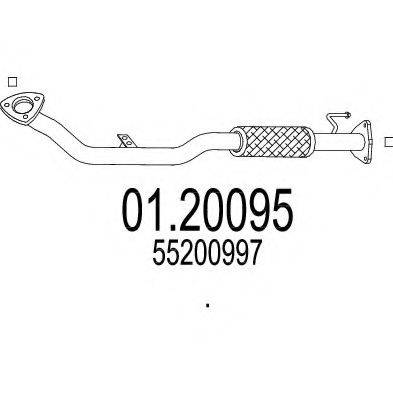 MTS 0120095 Труба вихлопного газу