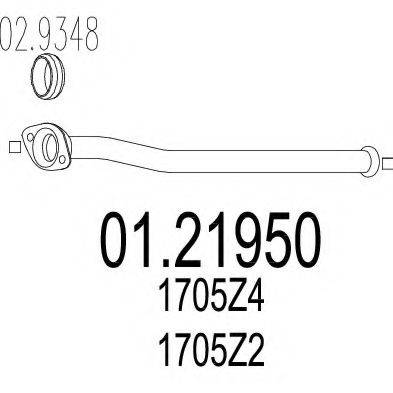 MTS 0121950 Труба вихлопного газу