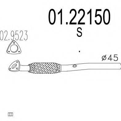 MTS 0122150 Труба вихлопного газу