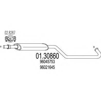 MTS 0130860 Передглушувач вихлопних газів