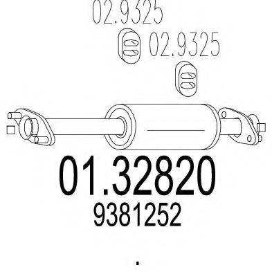 MTS 0132820 Передглушувач вихлопних газів