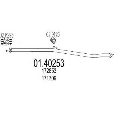 MTS 0140253 Труба вихлопного газу