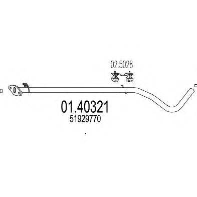 MTS 0140321 Труба вихлопного газу