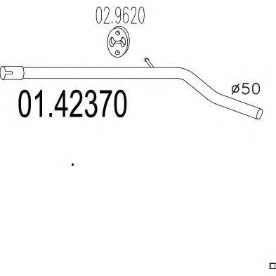 MTS 0142370 Труба вихлопного газу