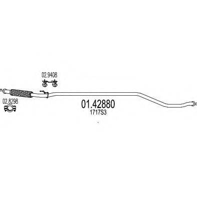 MTS 0142880 Труба вихлопного газу