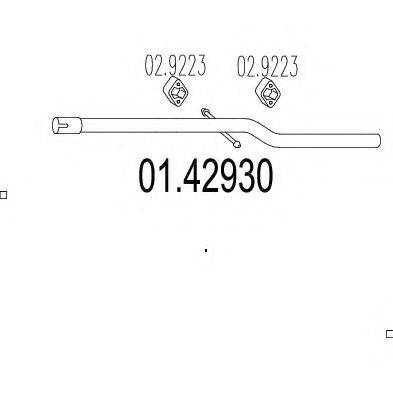 MTS 0142930 Труба вихлопного газу