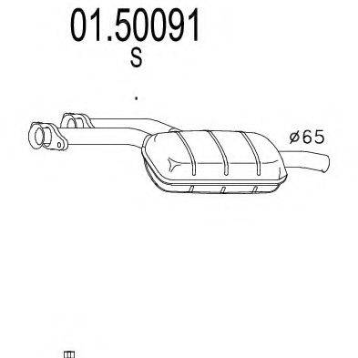 MTS 0150091 Середній глушник вихлопних газів