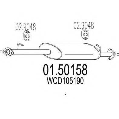 MTS 0150158 Середній глушник вихлопних газів