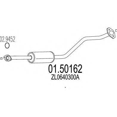 MTS 0150162 Середній глушник вихлопних газів