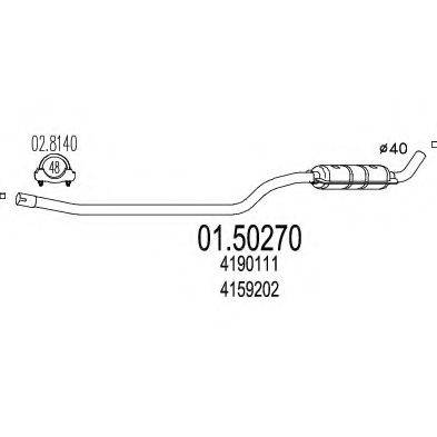 MTS 0150270 Середній глушник вихлопних газів
