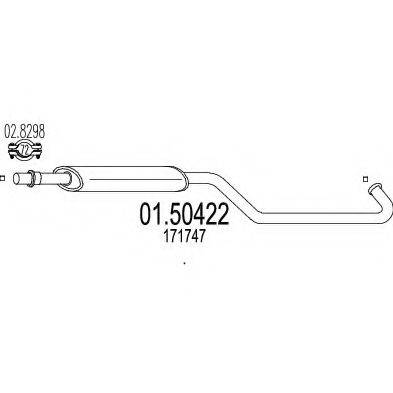 MTS 0150422 Середній глушник вихлопних газів