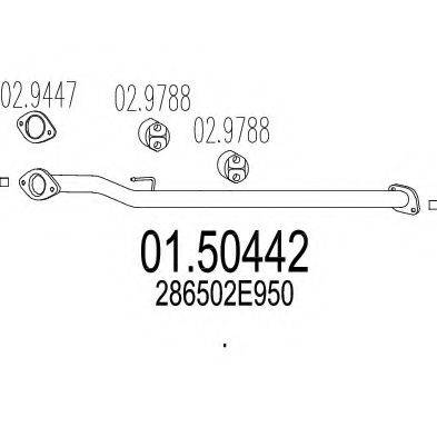 MTS 0150442 Середній глушник вихлопних газів
