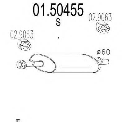 MTS 0150455 Середній глушник вихлопних газів