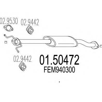 MTS 0150472 Середній глушник вихлопних газів