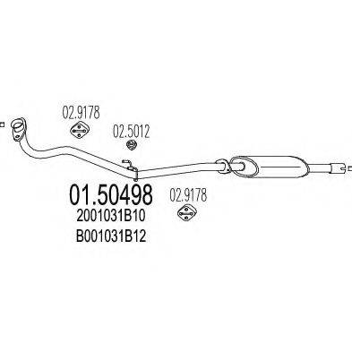 MTS 0150498 Середній глушник вихлопних газів