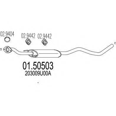 MTS 0150503 Середній глушник вихлопних газів