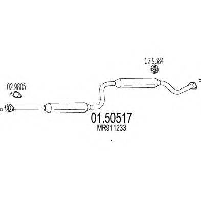 MTS 0150517 Середній глушник вихлопних газів